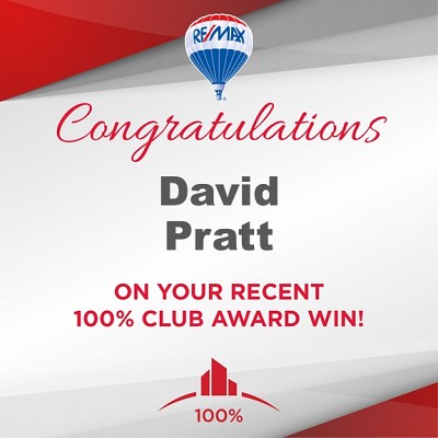 Dave Pratt received 100% Club Award!